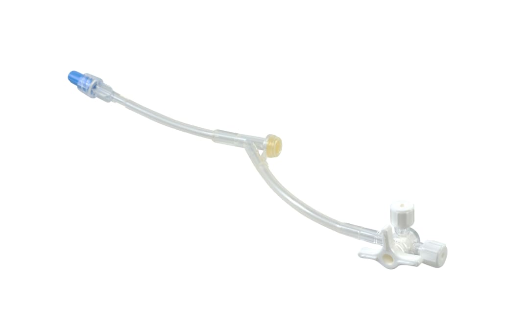 KRUUSE Extension Tube with 3-Way Tap, 10cm, Sterile