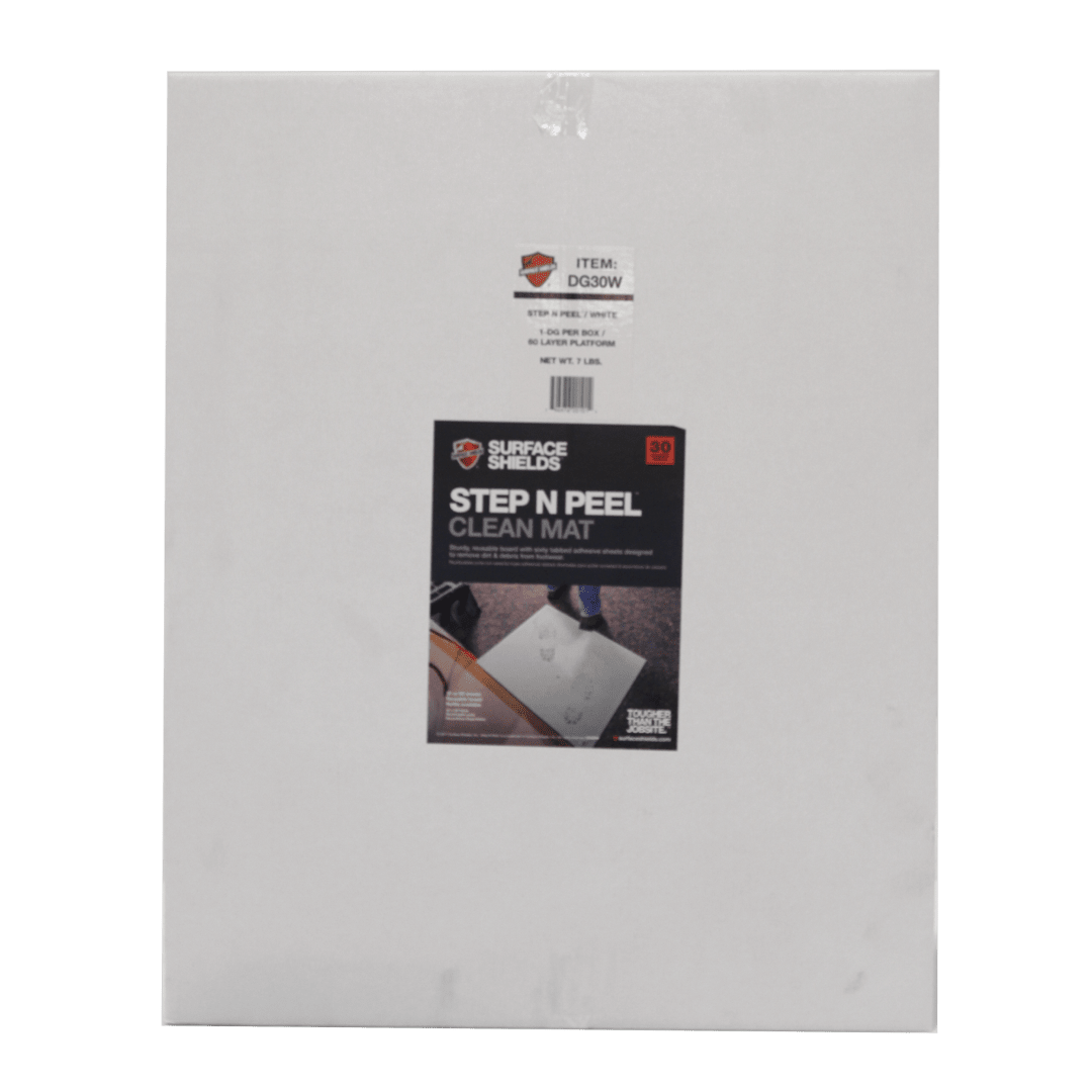 Step N Peel® Sticky Mat®, White Frame, 30-sheet, 25.5" x 31.5", 4pk