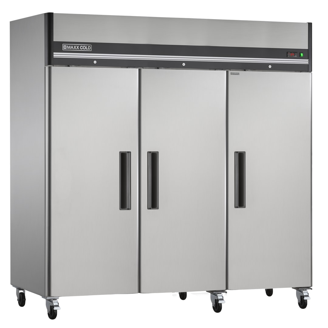 MXCF-72FDHC - 81" Triple Door Reach-In Freezer, Top Mount, Stainless Steel
