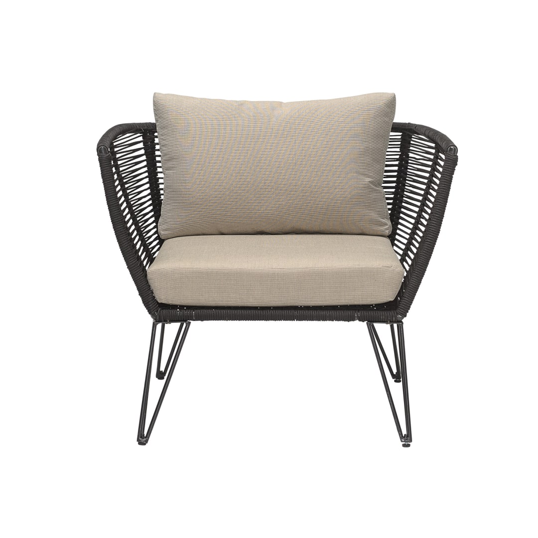 50255215 - Mundo Lounge Chair, Black, Iron STOCK: 160