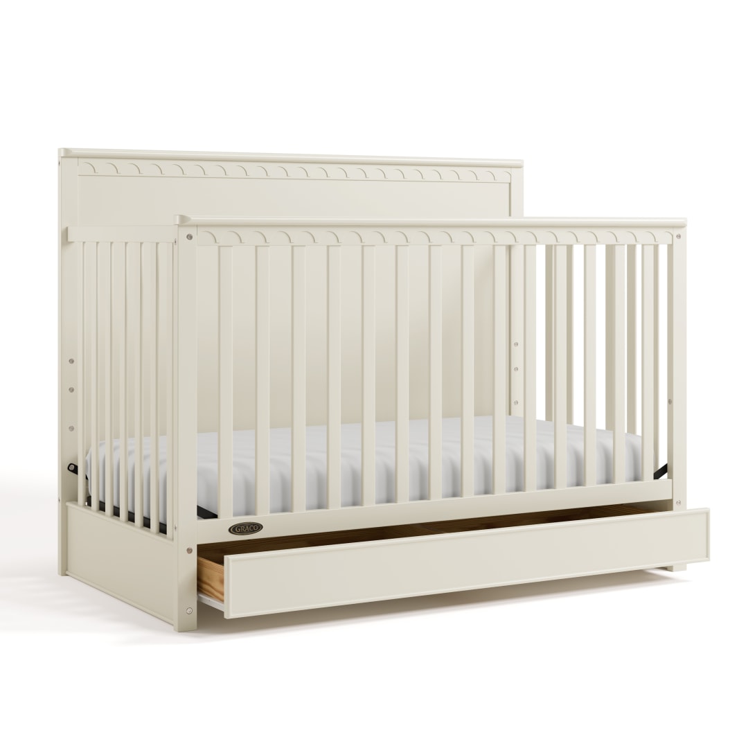 CRIB SASHA 5IN1 CNV DRWR FRS OAT_AB00OAT