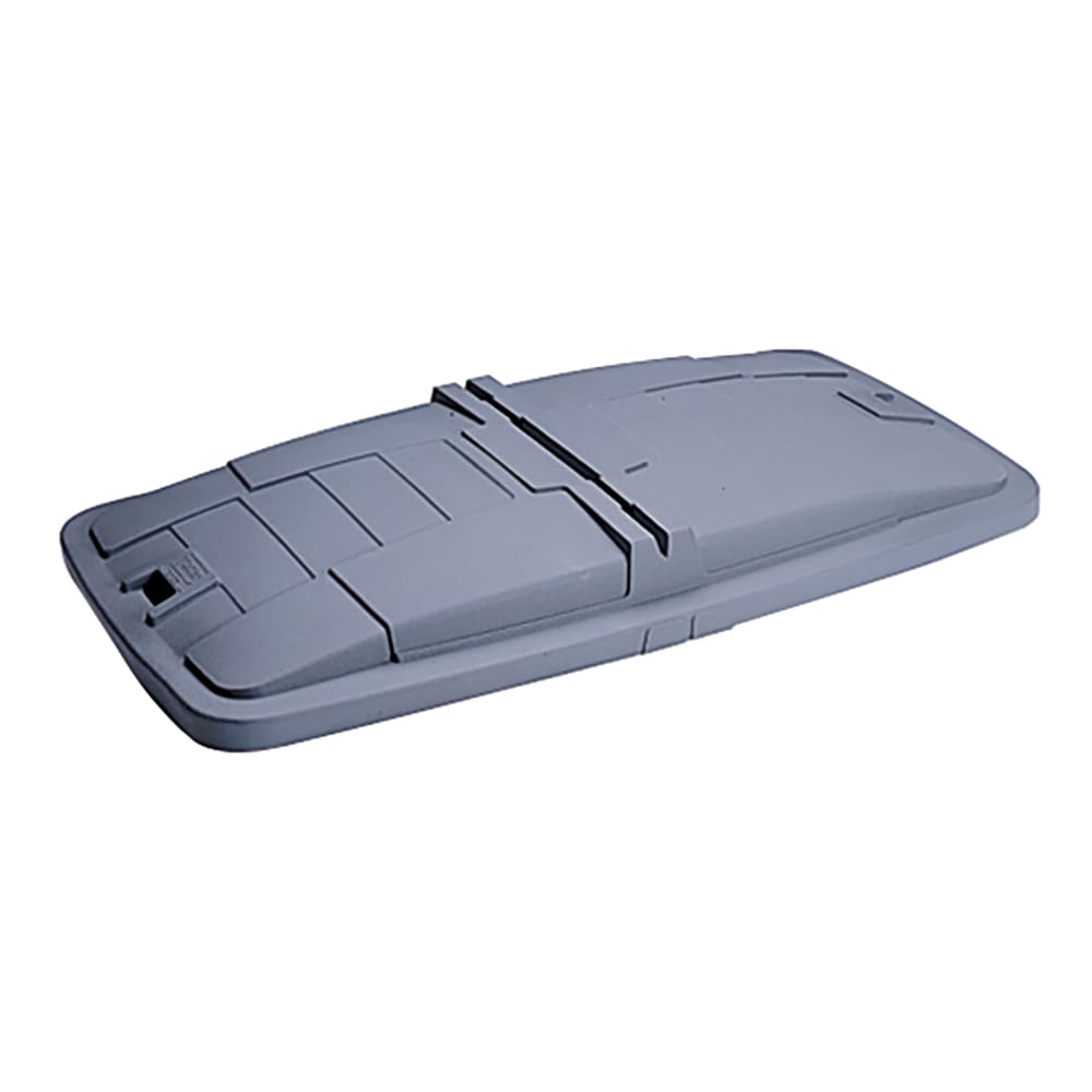 1 Cubic Yard Removable Solid Lid for Universal or Towable Mobile Trucks - Industrial Gray