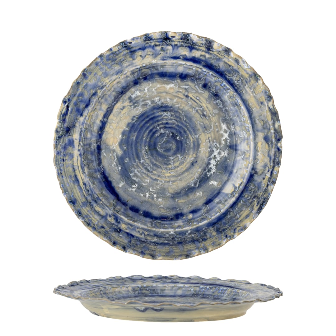 82061798 - Rowan Serving Plate, Blue, Stoneware STOCK: 207