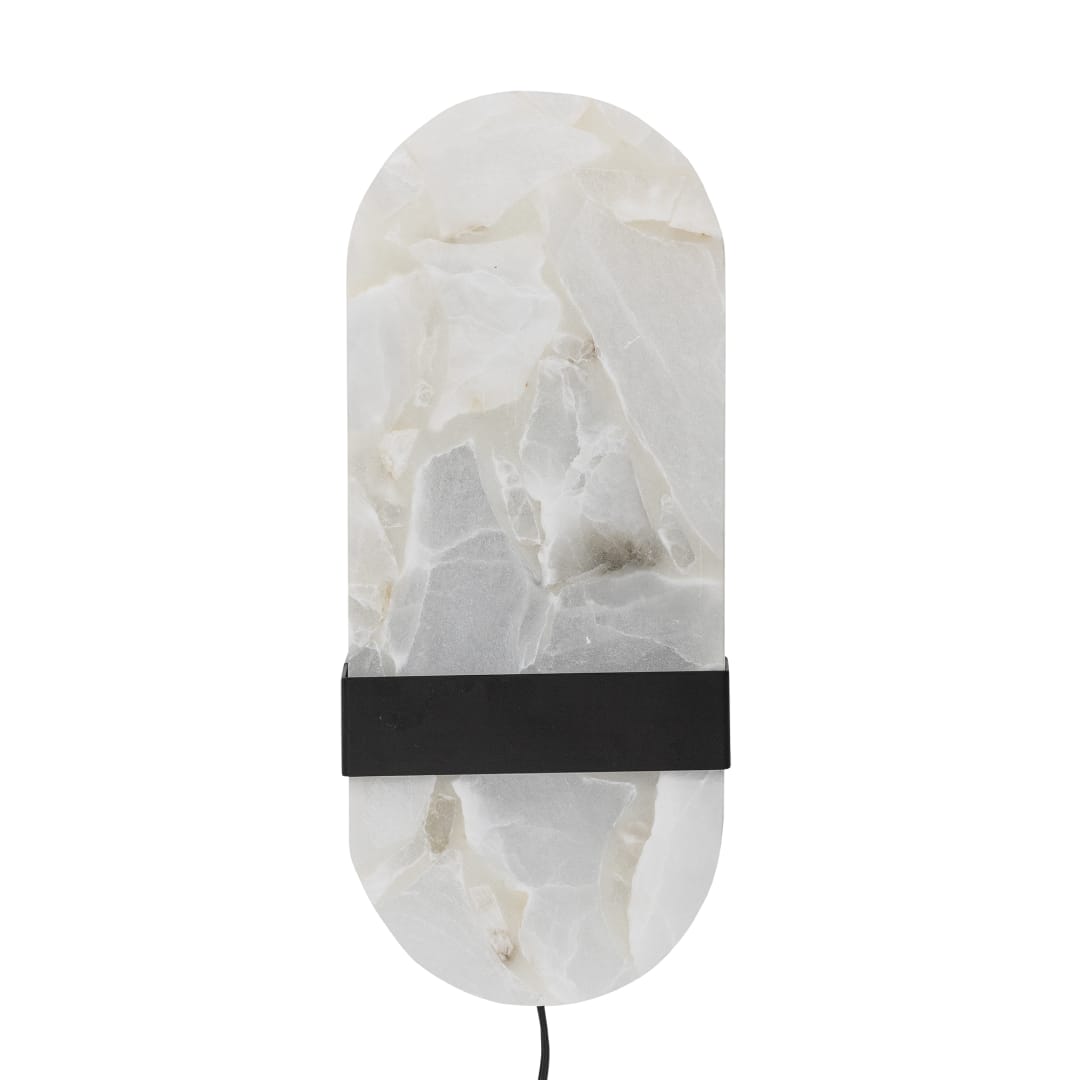 82068152 - Taco Wall Lamp, White, Alabaster STOCK: 4