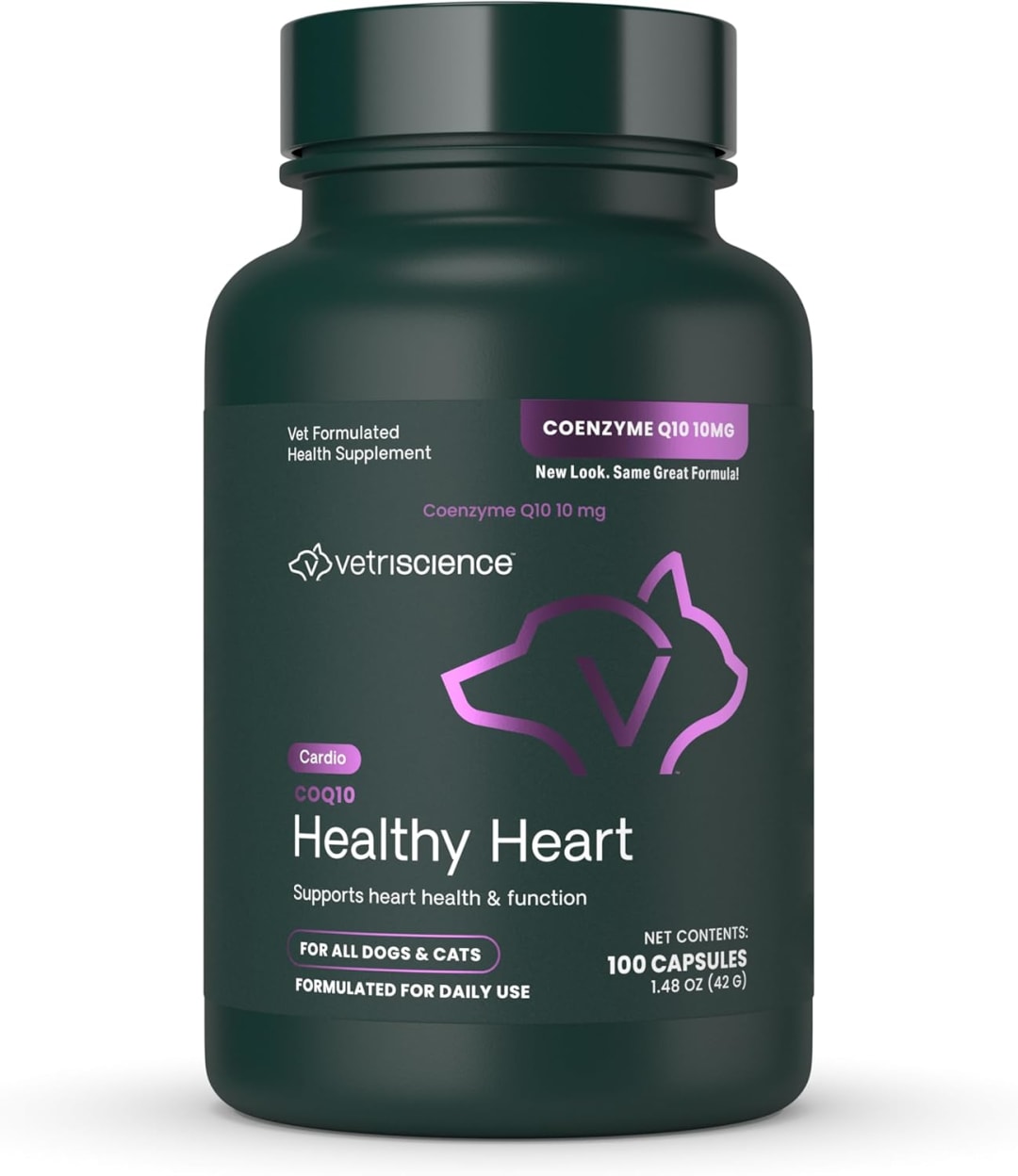 VS CoQ10 Healthy Heart Capsules, Dogs & Cats, 100ct