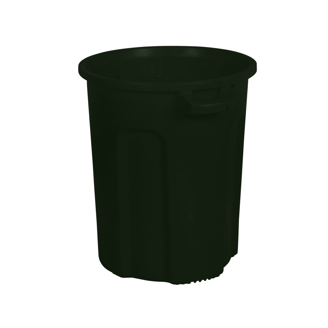 20 Gal. Round Trash Can with Lift Handle - Forest Green