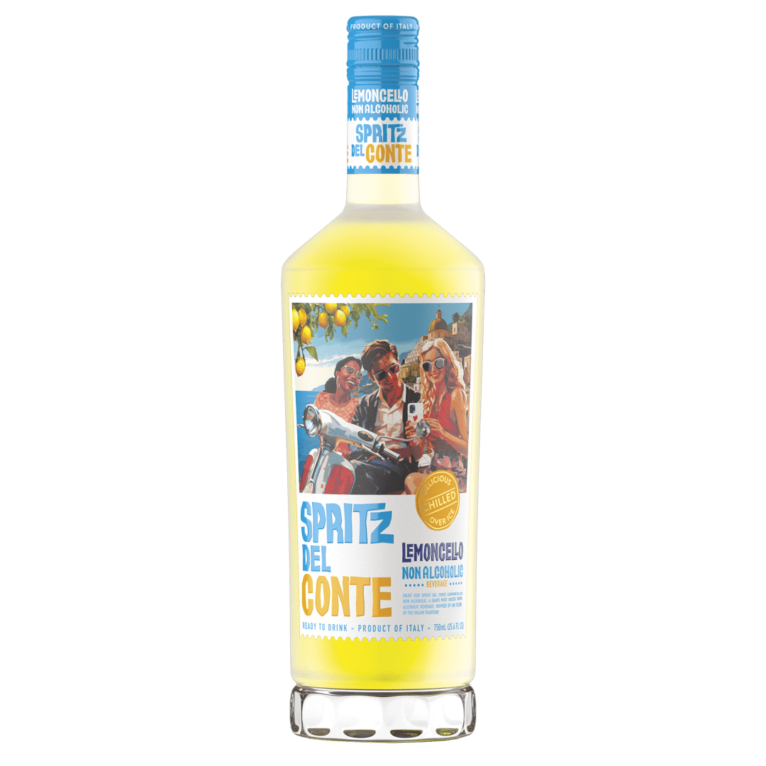 Spritz Del Conte Non-Alcoholic Lemoncello Ready to Serve Italian Spritz Cocktail 750 ml