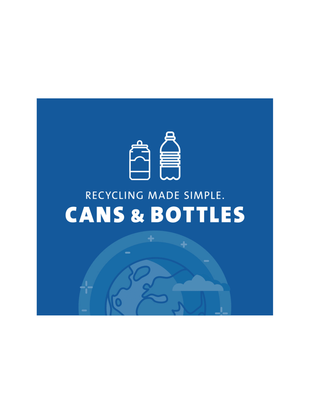 ARISTATA - Sign - Cans & Bottles - Blue