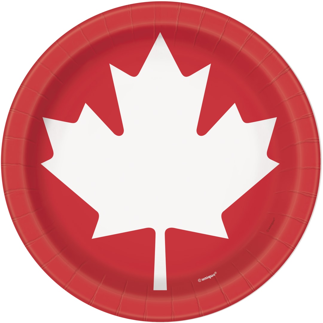 Canada Day Round 7" Dessert Plates, 8ct