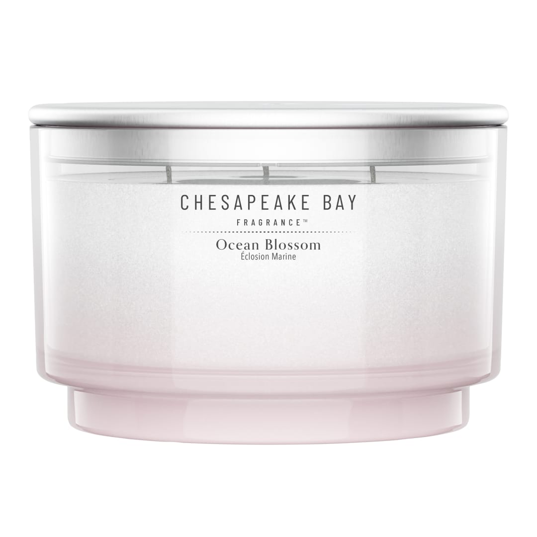 Chesapeake Bay Vela perfumada | Vela de 3 mechas | Ocean Blossom | Regalos perfectos para mujeres