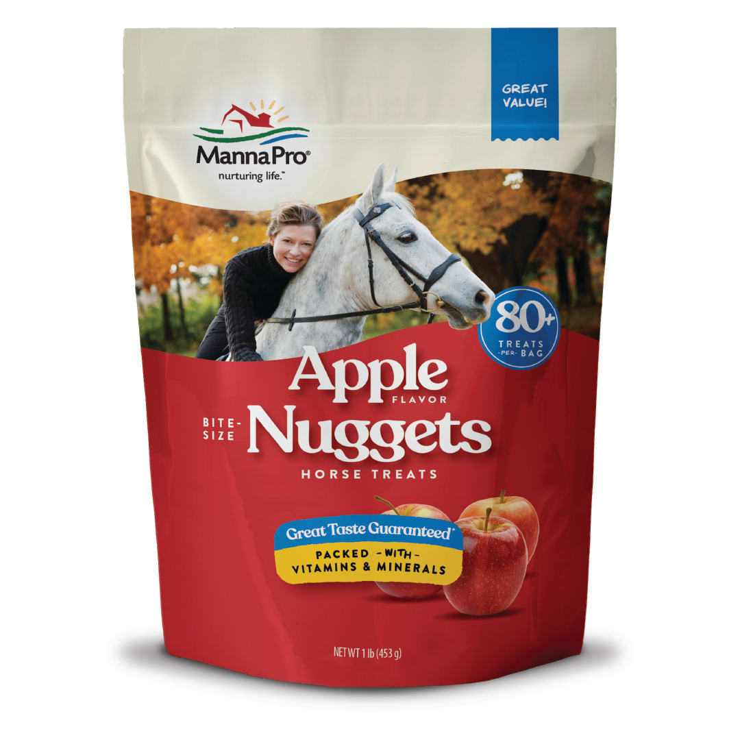 Manna Pro Bite-Size Nuggets for Horses – Horse Training Treats – Apple Flavored Treats for Horses – 1 LB