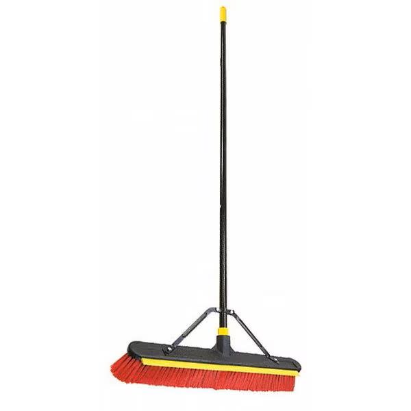 Push Broom, 60" Handle, 24" Broom
