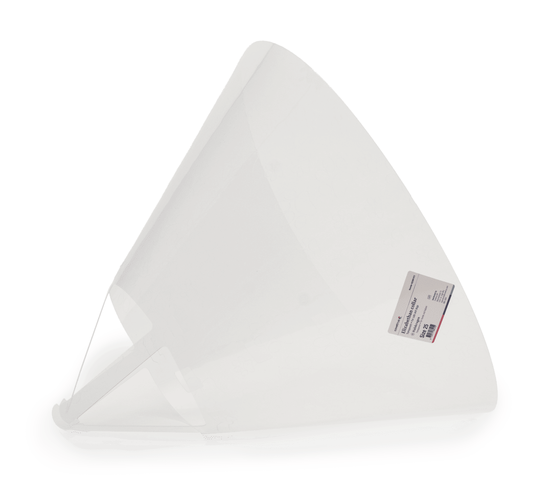 Covetrus Elizabethan Collar with Embossed Paw Design, Transparent, 40cm