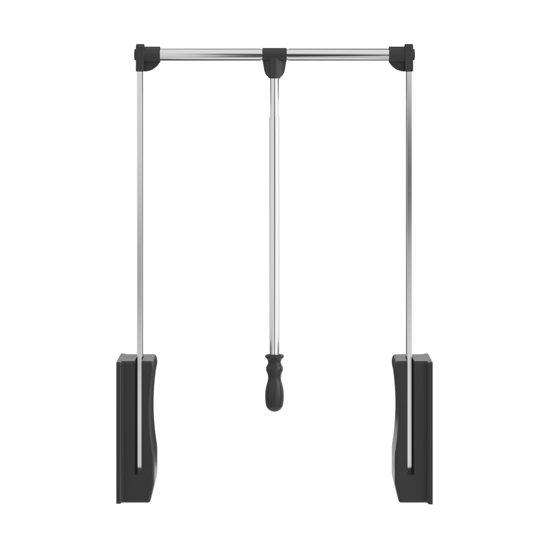 Chrome and  Black 21" - 24" Expanding Wardrobe Lift