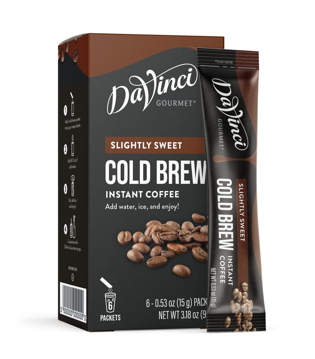 DaVinci Gourmet Slightly Sweet Cold Brew Stick Pack, 8 x 6 (15g) ct