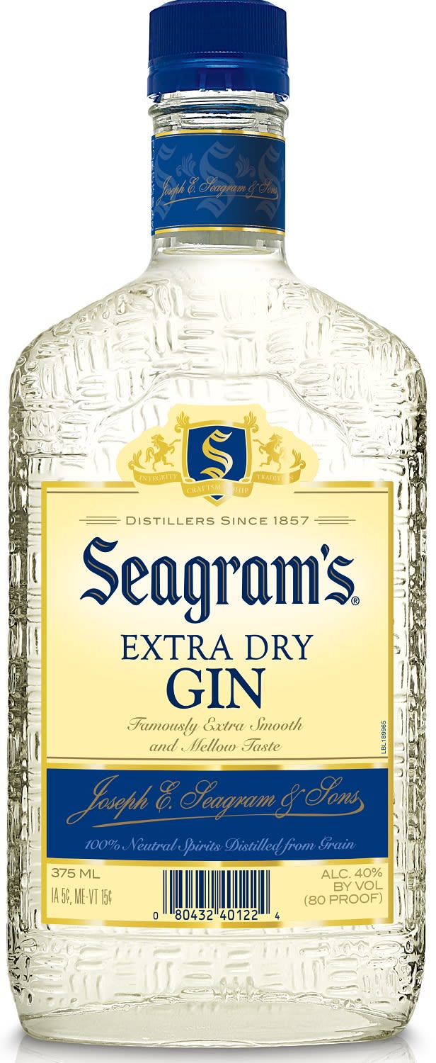 Seagram's Extra Dry Gin, 375 ml Flask, 80 Proof
