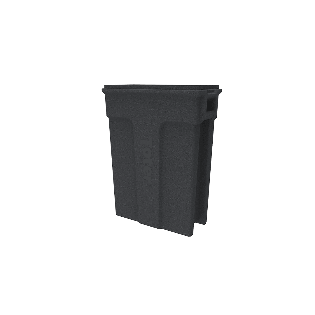 23 Gallon Slimline Rectangular Trash Can - Dark Gray Granite