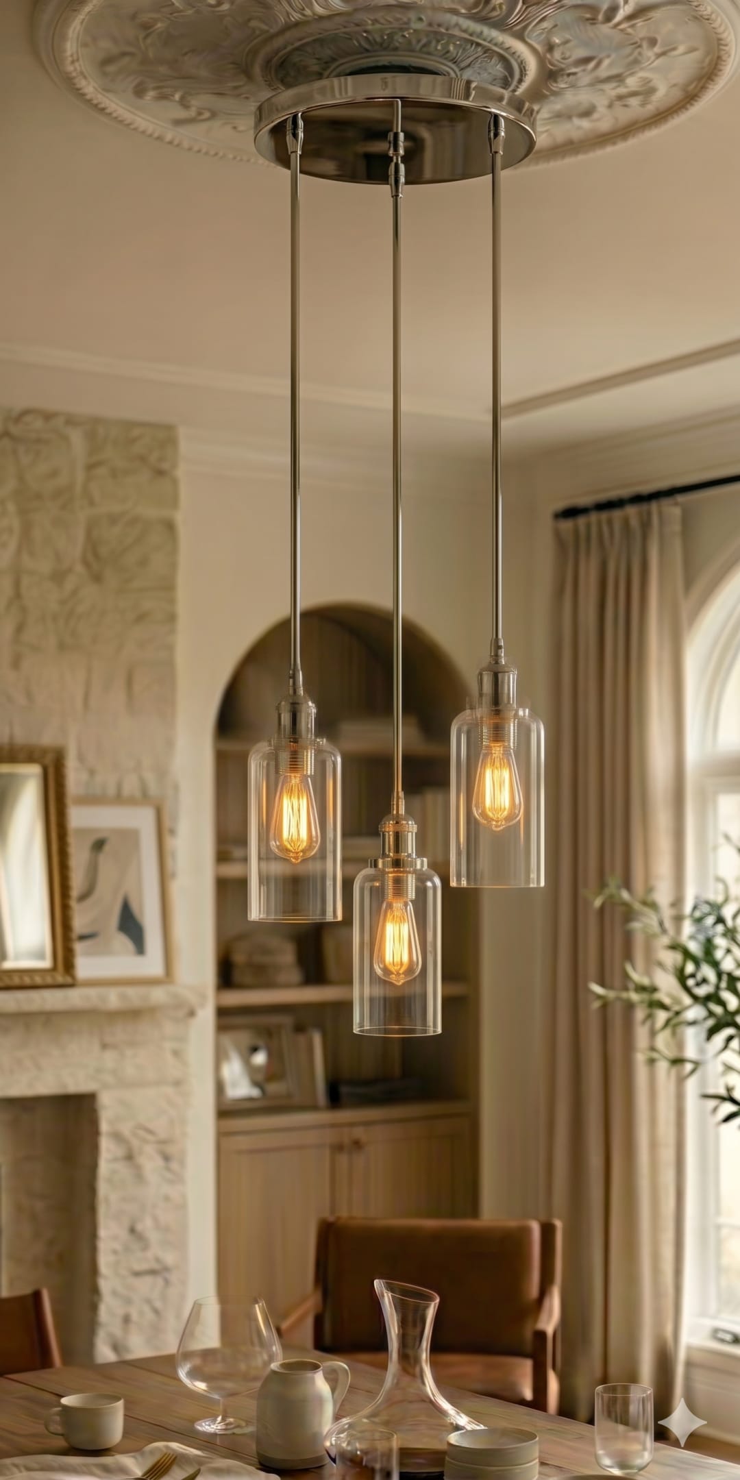 Glory Point - Polished Nickel - Multi Pendant