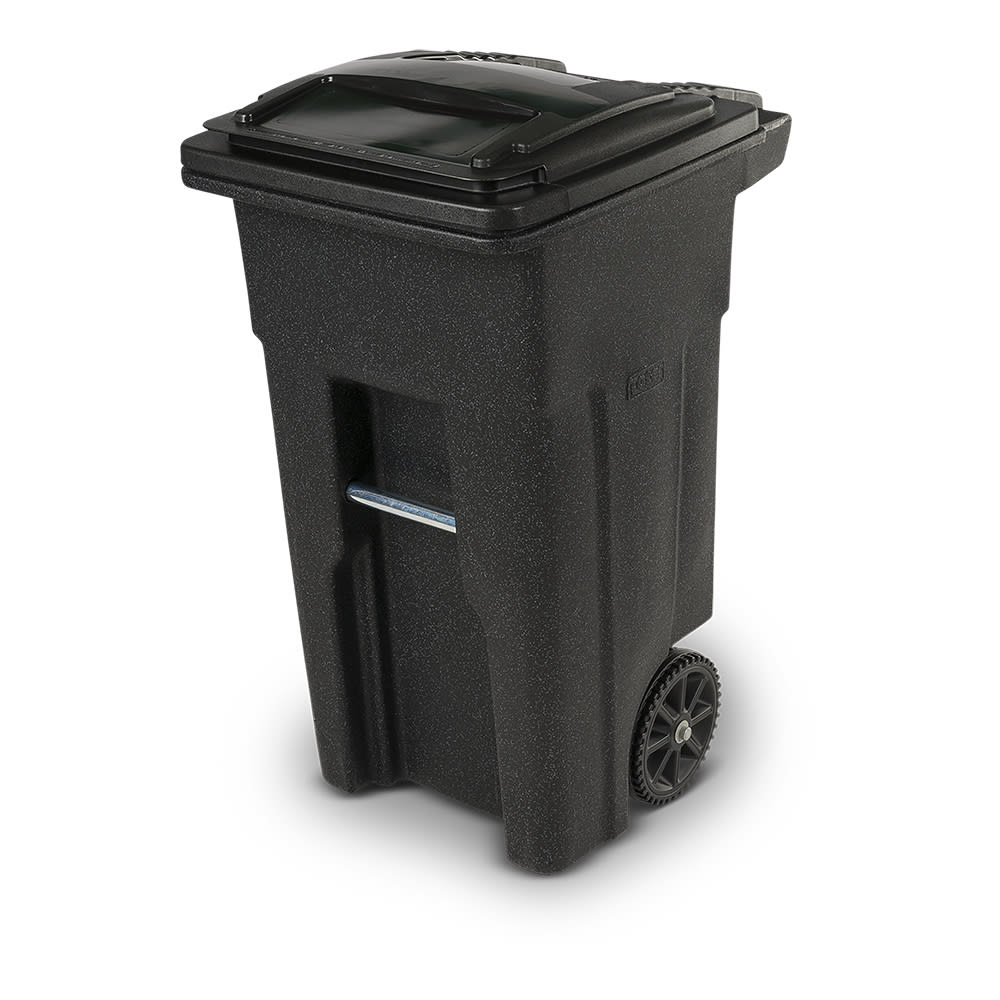 32 Gal. Blackstone Trash Can with Wheels and Attached Lid