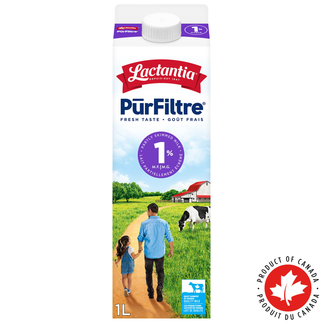 Lactantia PurFiltre Partly Skimmed Milk 1%, 1L