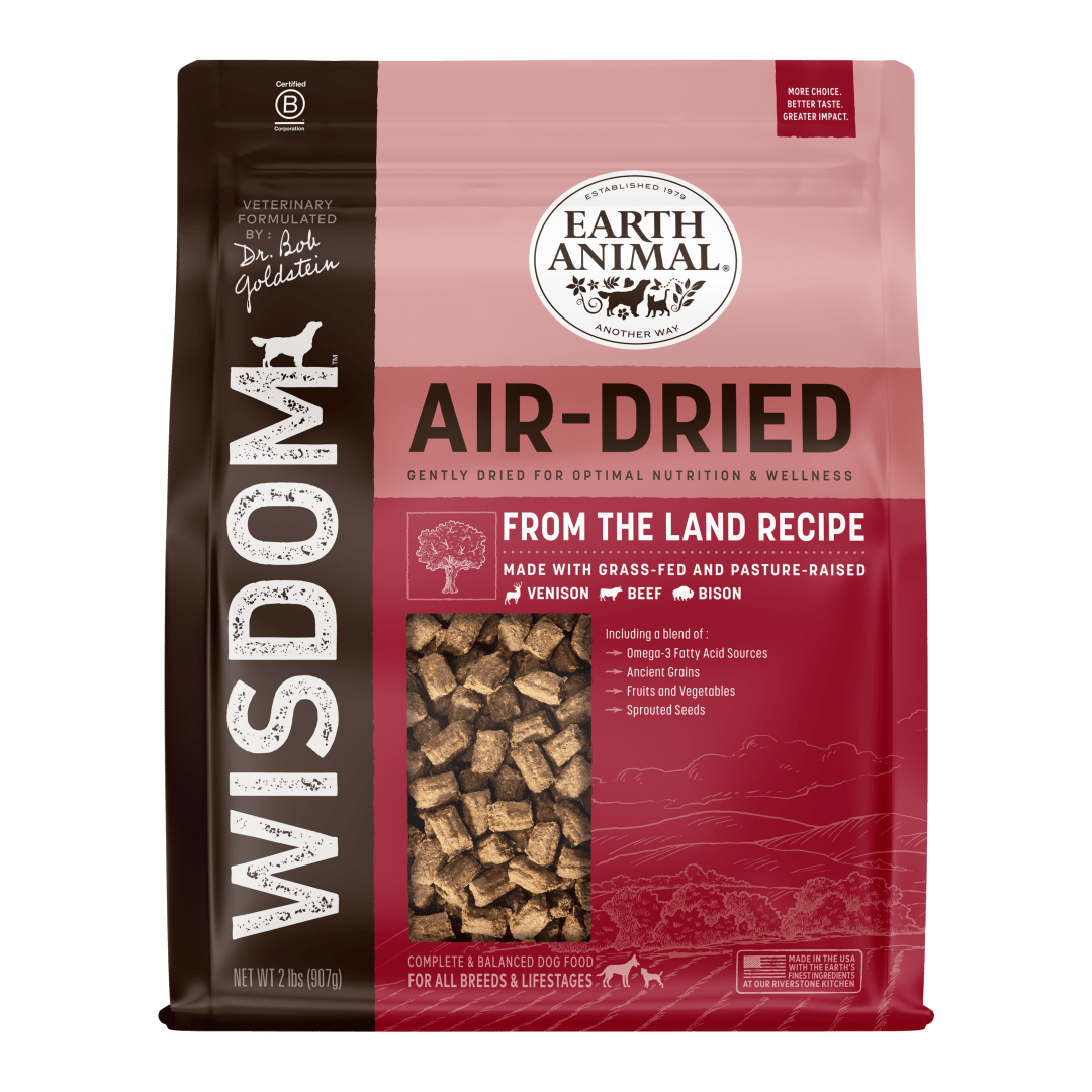 Earth Animal Wisdom Air-Dried From the Land Recipe Dog Food, 2 lb. Bag