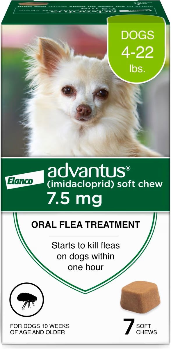 Advantus Dog Advantus Chewable Flea Treatment for Dogs 4 - 22 lbs. | 7 ct.