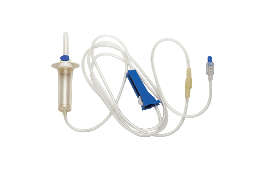 Covetrus IV Infusion Set with Injection Site and Filter, 20 drops/mL, 180cm