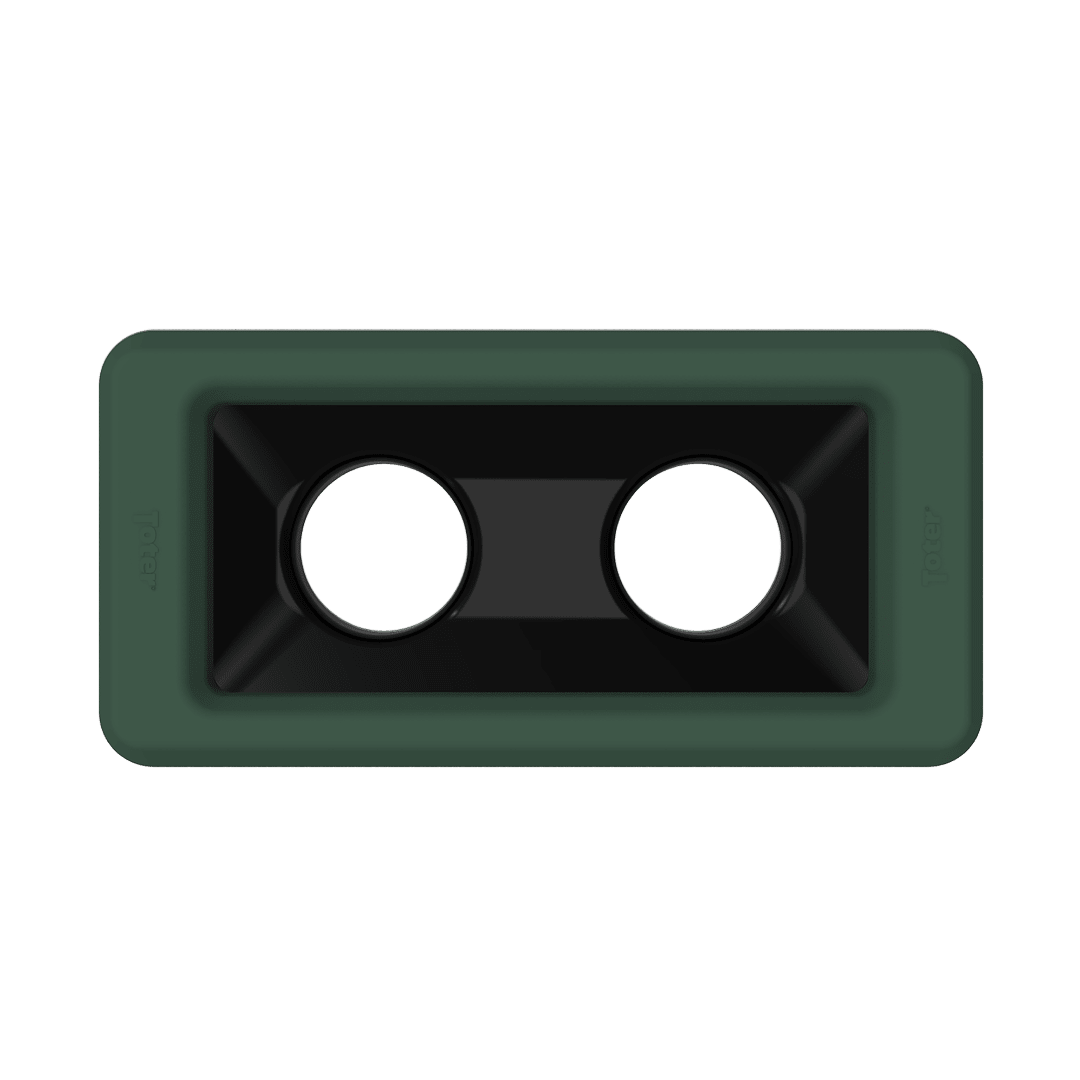 Slimline Rectangular Trash Can Lid with Can Cutout - Forest Green