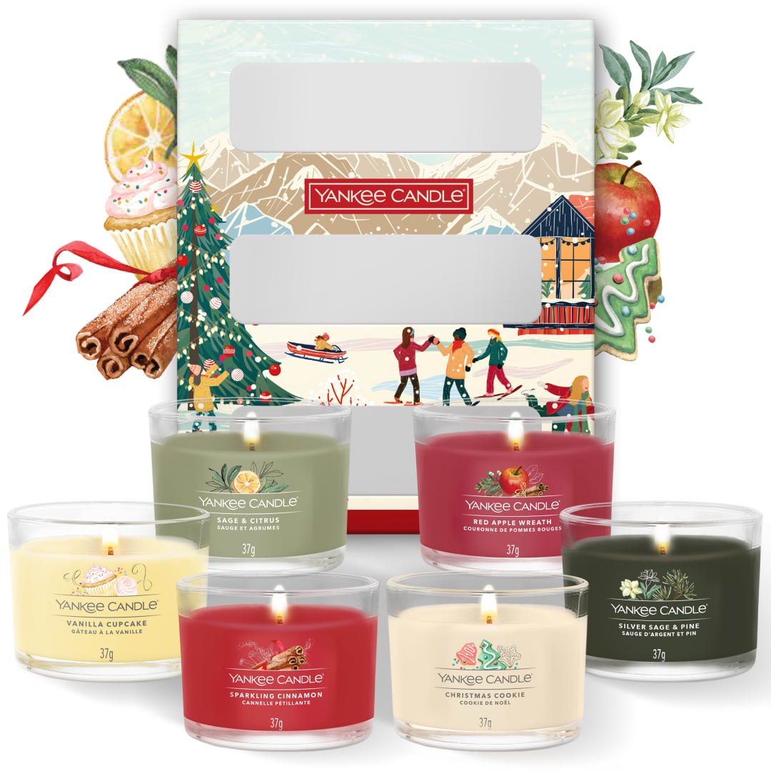Yankee Candle Set de regalo de velas perfumadas navideñas | 6 mini velas | Colección Après Ski | Regalos navideños perfectos para mujeres