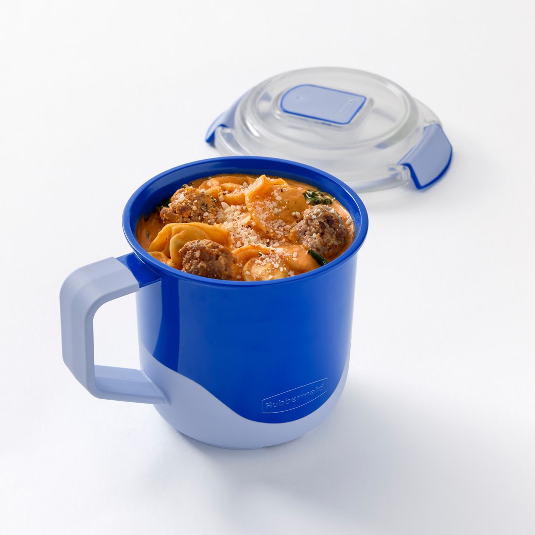 Rubbermaid Pack & Go 660 mL Microwavable Soup Mug, 100% Leakproof Meal Prep Container, Dishwasher-Safe and Microwave-Safe