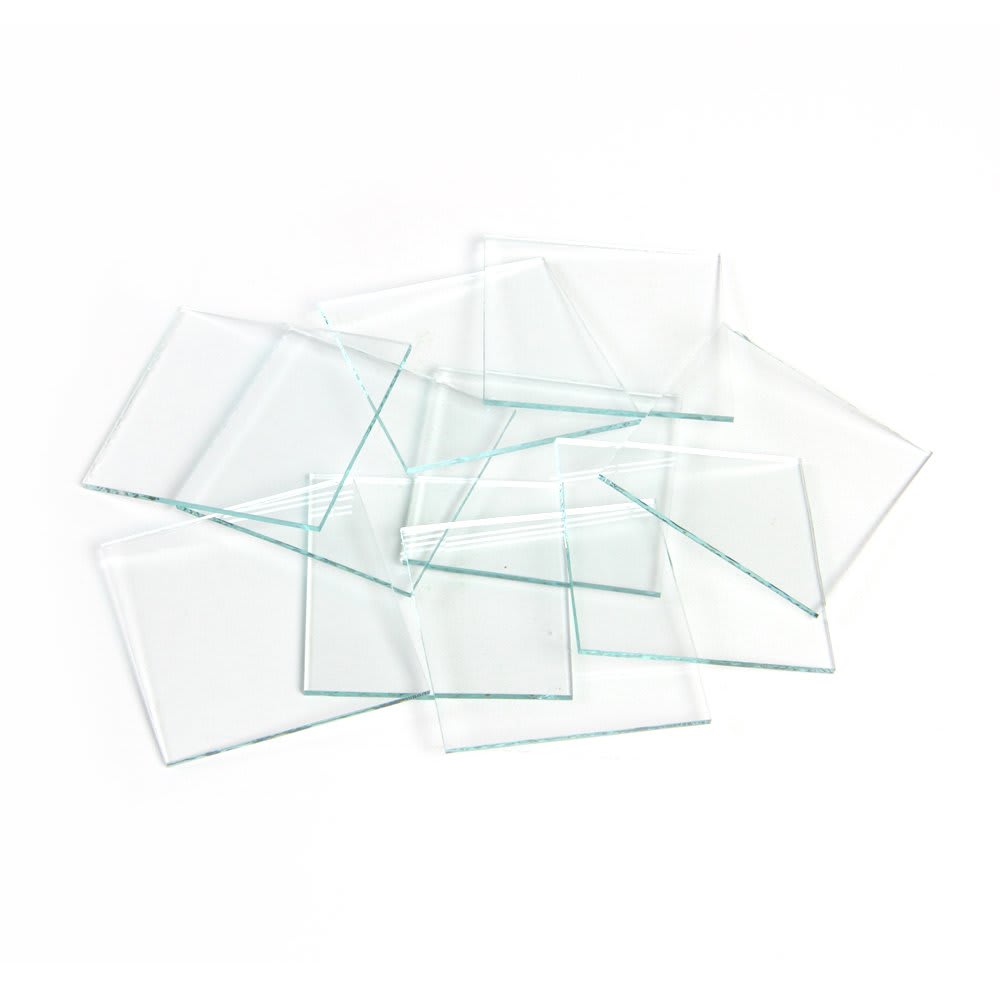 Glass Plates 2x2", Pack of 12