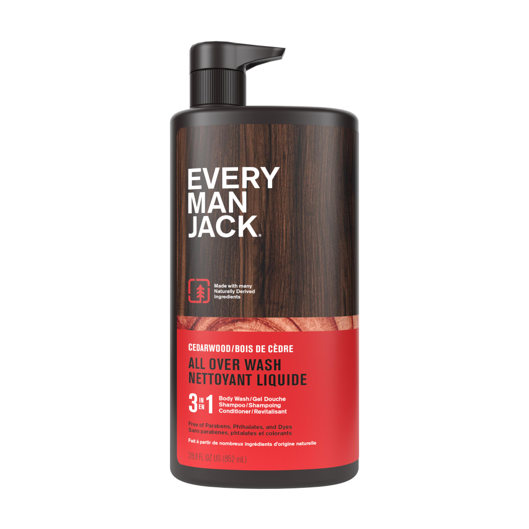 Every Man Jack Hydrating Cedarwood 3-in-1 All Over Wash for Men, Naturally Derived, 852ml