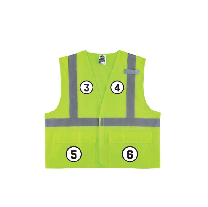GloWear 8220HL Mesh Hi-Vis Safety Vest - Type R, Class 2, Hook & Loop, 3 Pockets