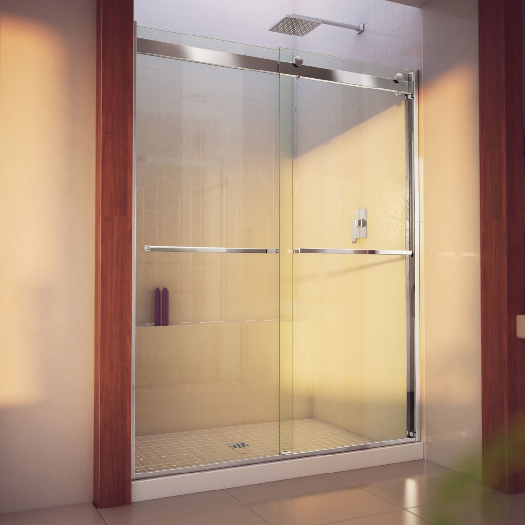 DreamLine Essence-H 56 - 60 inch W x 76 inch H Semi-Frameless Bypass Shower Door in Chrome