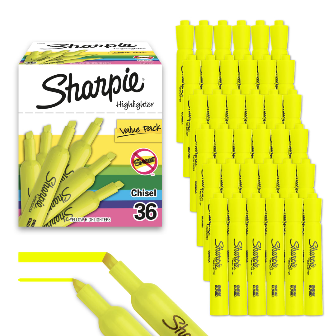SH TANK HIGHLIGHTER YELLOW 36CT BOX 2PK