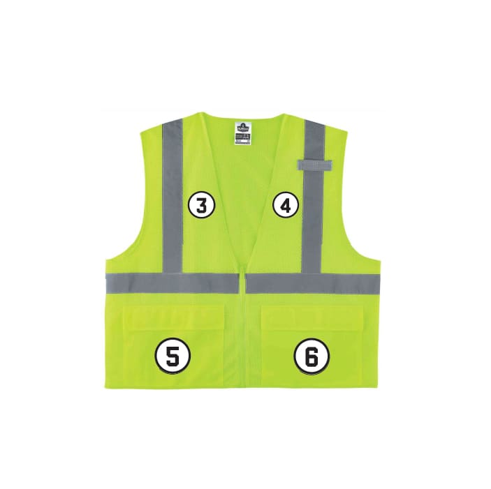 GloWear 8220Z Hi-Vis Safety Vest - Type R, Class 2, Zipper