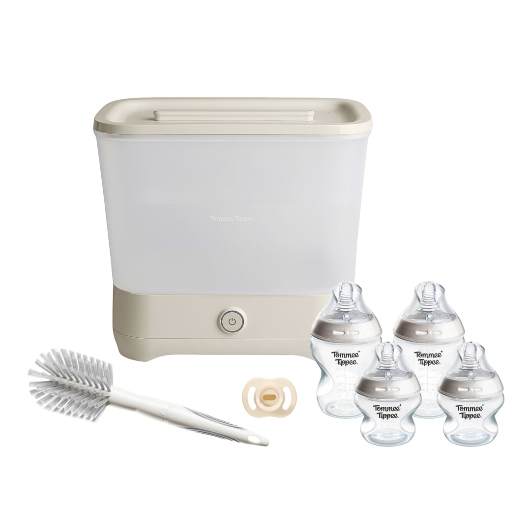 TT BOTTLE AND STERILISER KIT WHITE