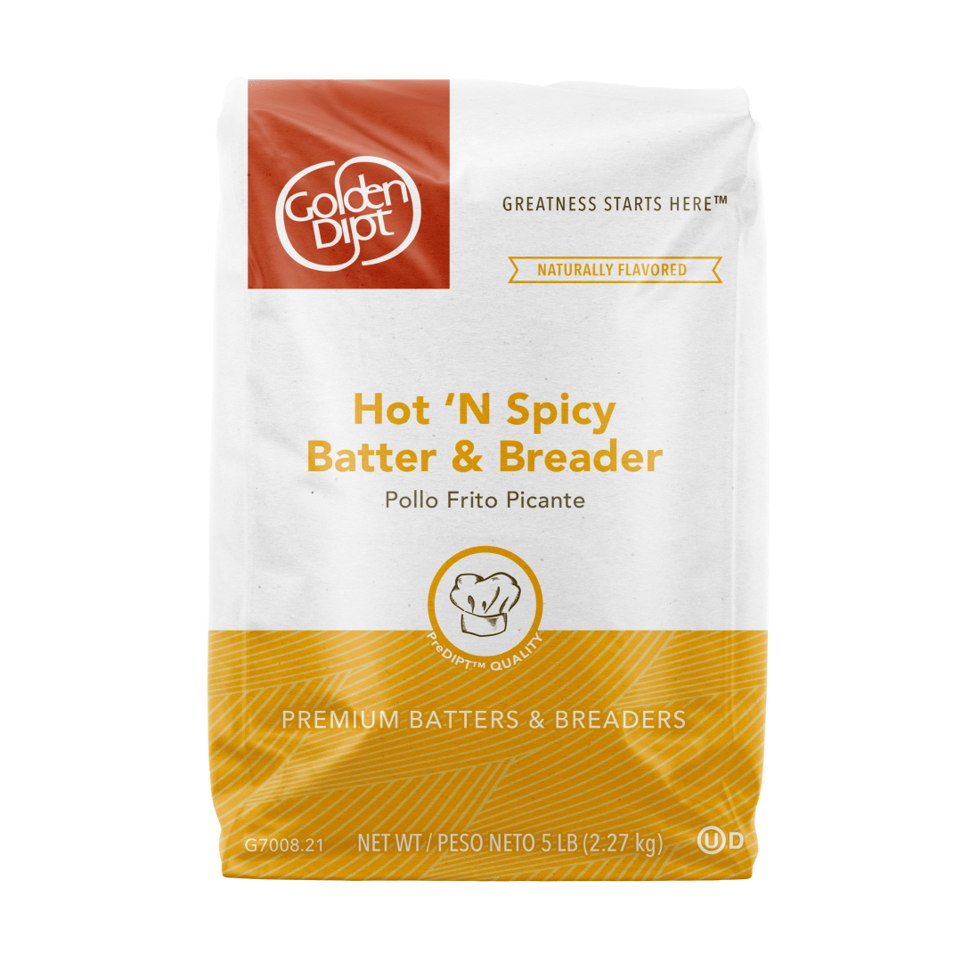 Golden Dipt Hot N Spicy Batter & Breader, 6 x 5 lb
