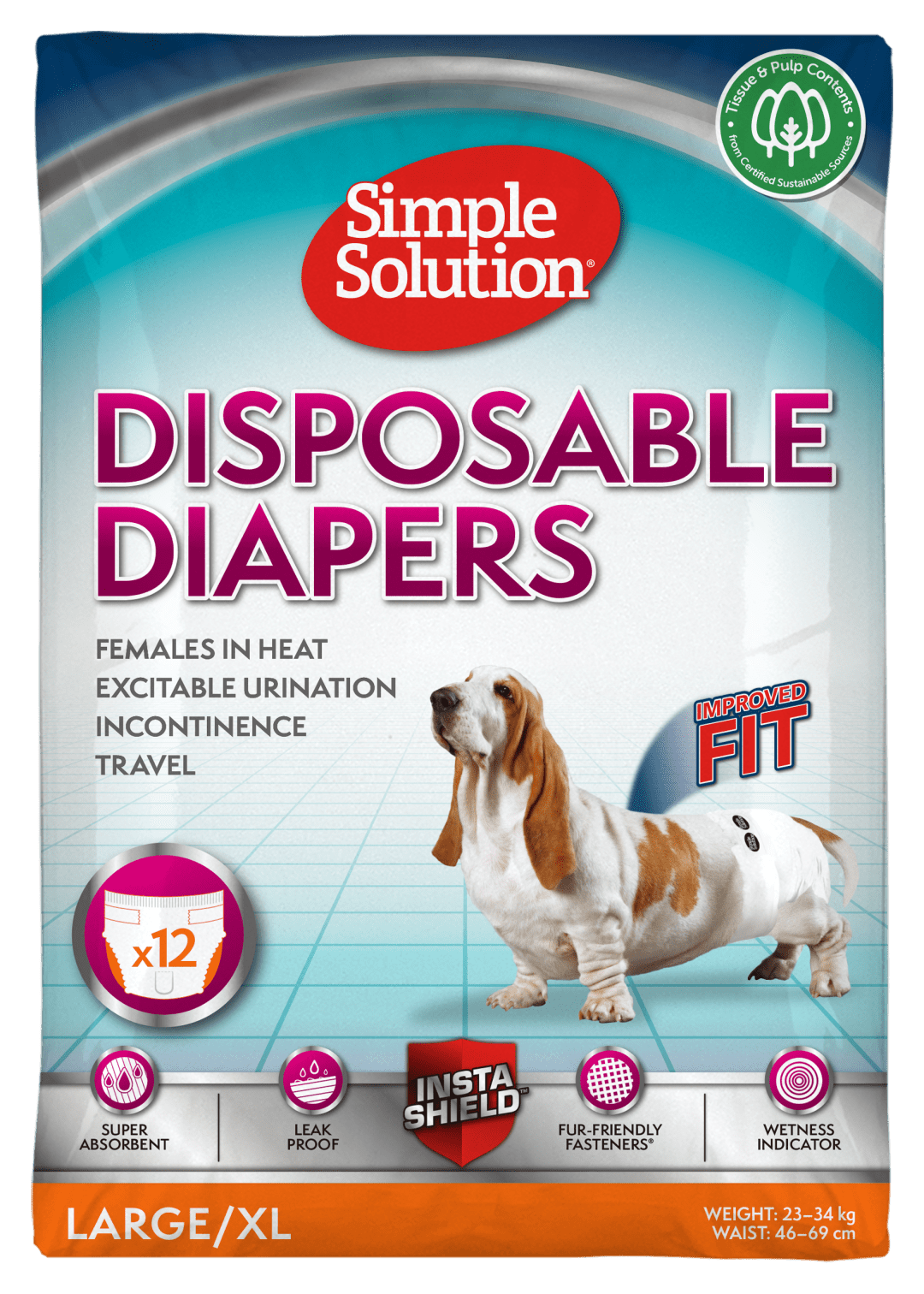 Simple Solution Disposable Diaper - Large/Extra Large