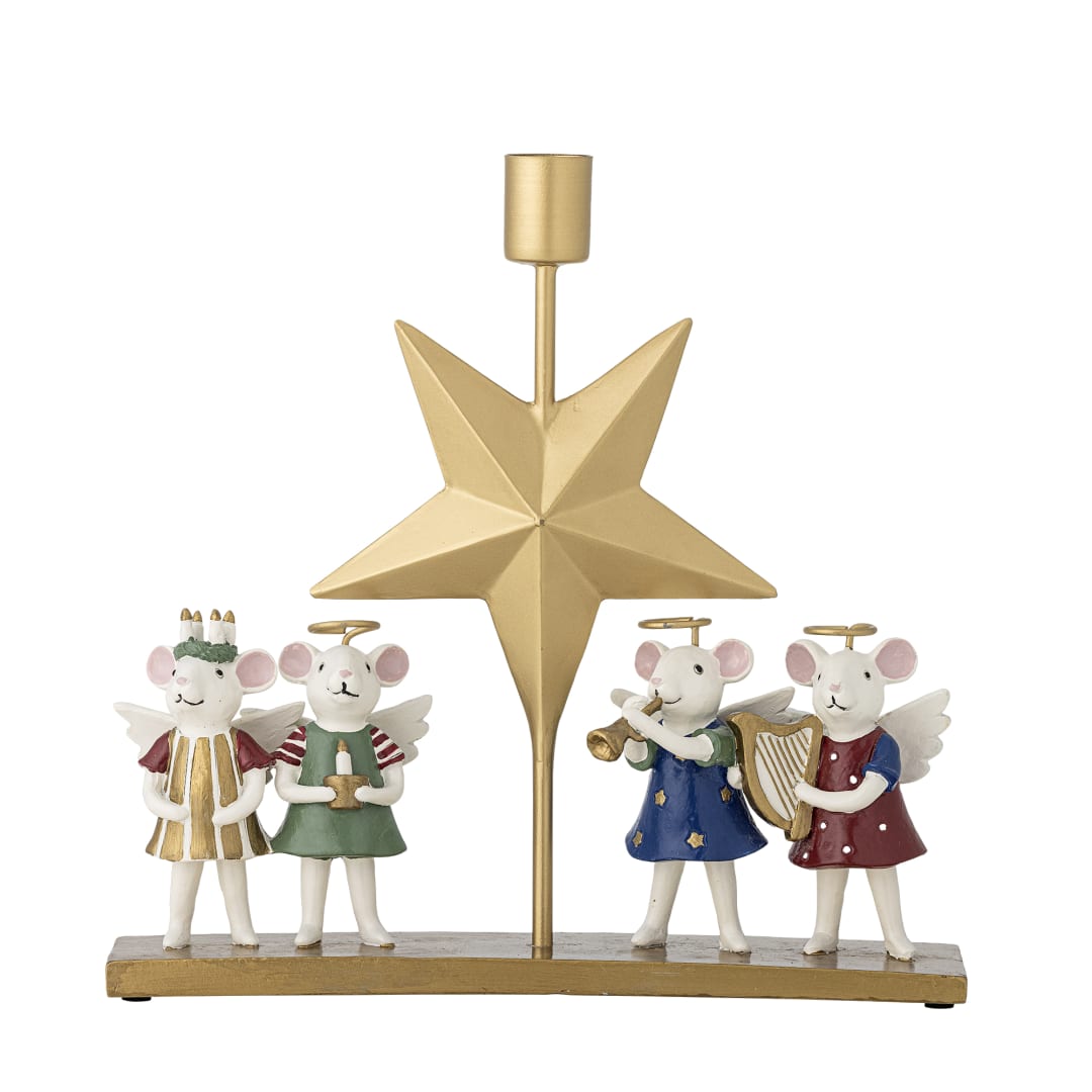 82063330 - Peo Candle Holder, Multi, Polyresin STOCK: 300