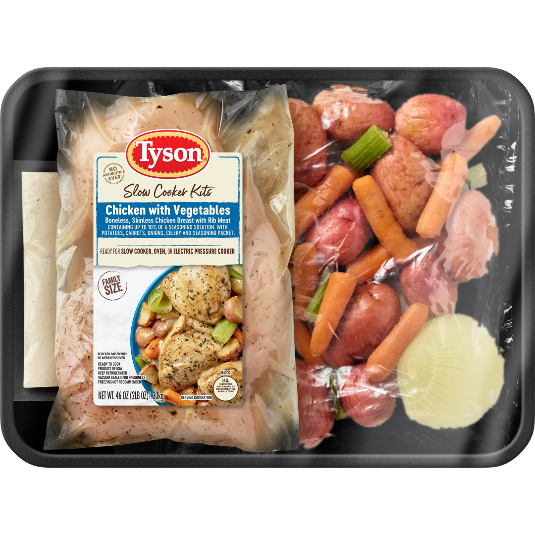 Tyson® Slow Cooker Chicken with Vegetables Family Size Meal Kit, 46 oz