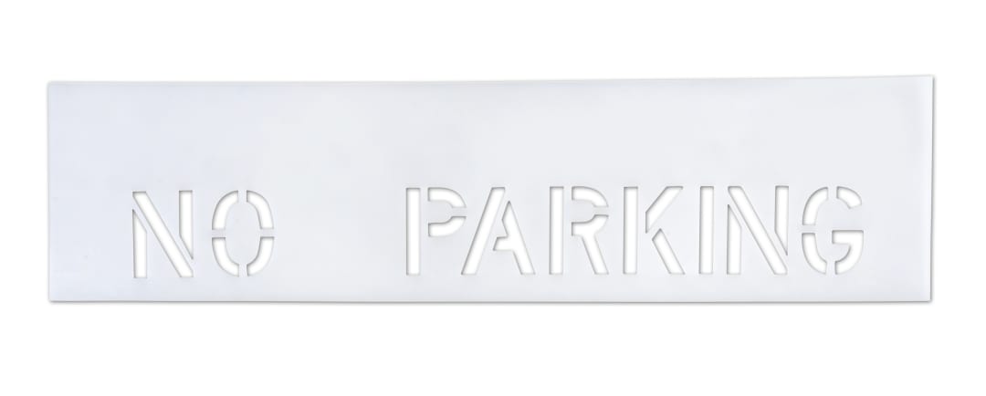 Stencil-NO PARKING 4"x3" LDPE Curb