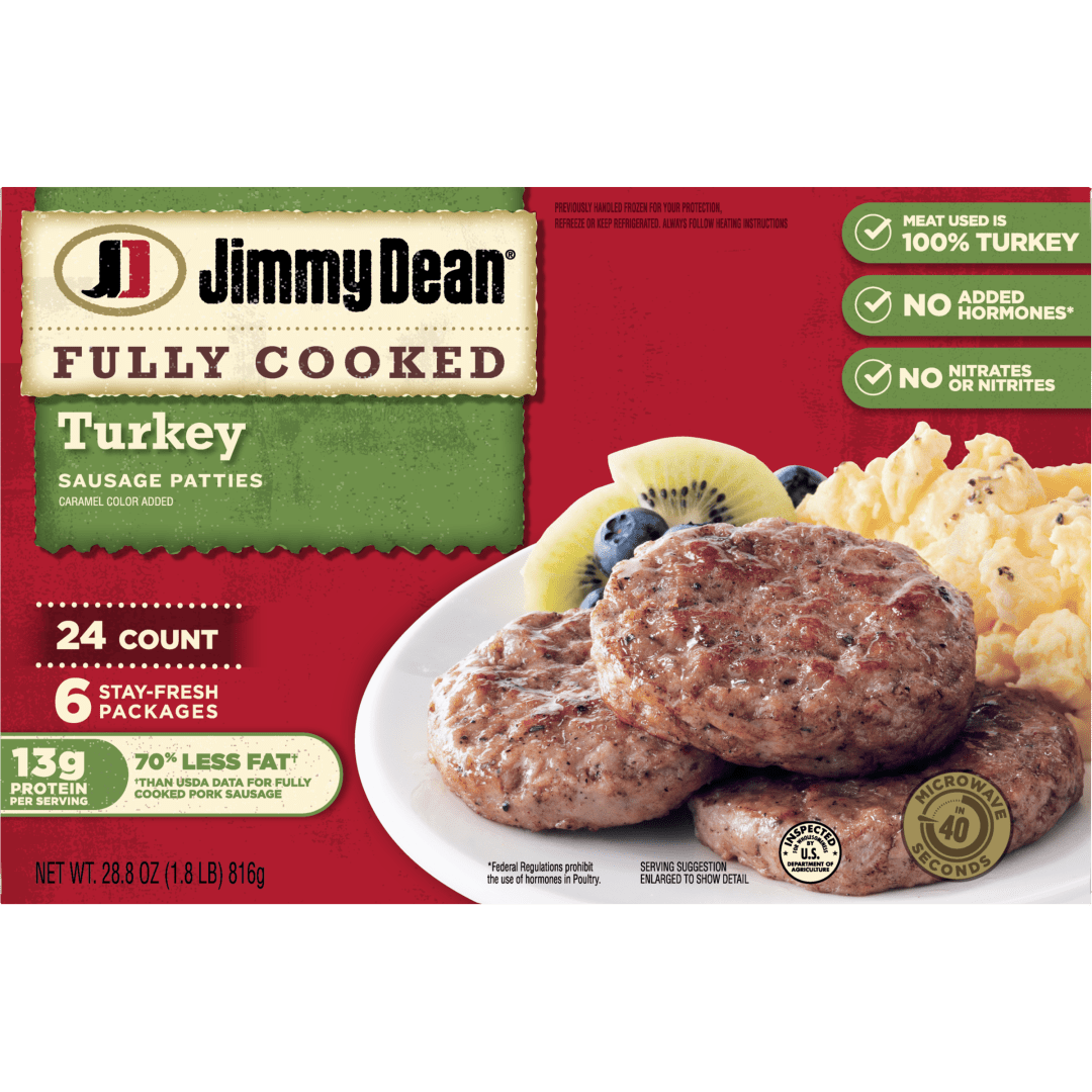 Jimmy Dean® Fully Cooked Breakfast Turkey Sausage Patties, 24 Count