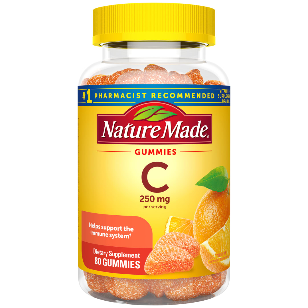Nature Made Vitamin C 250 mg per serving, Dietary Supplement for Immune Support, 80 Gummies, 40 Day Supply