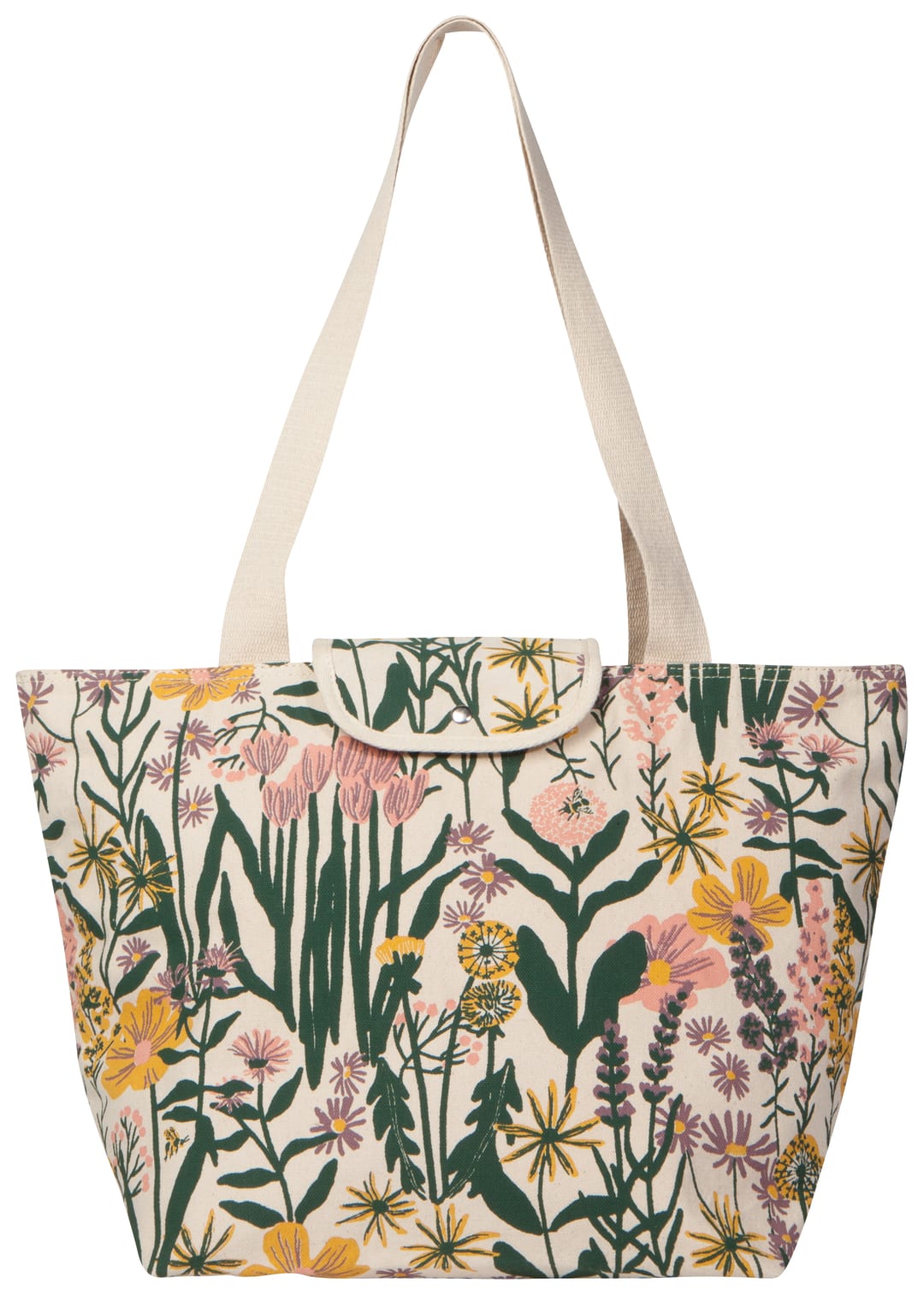 Bees & Blooms Folding Insulated Tote