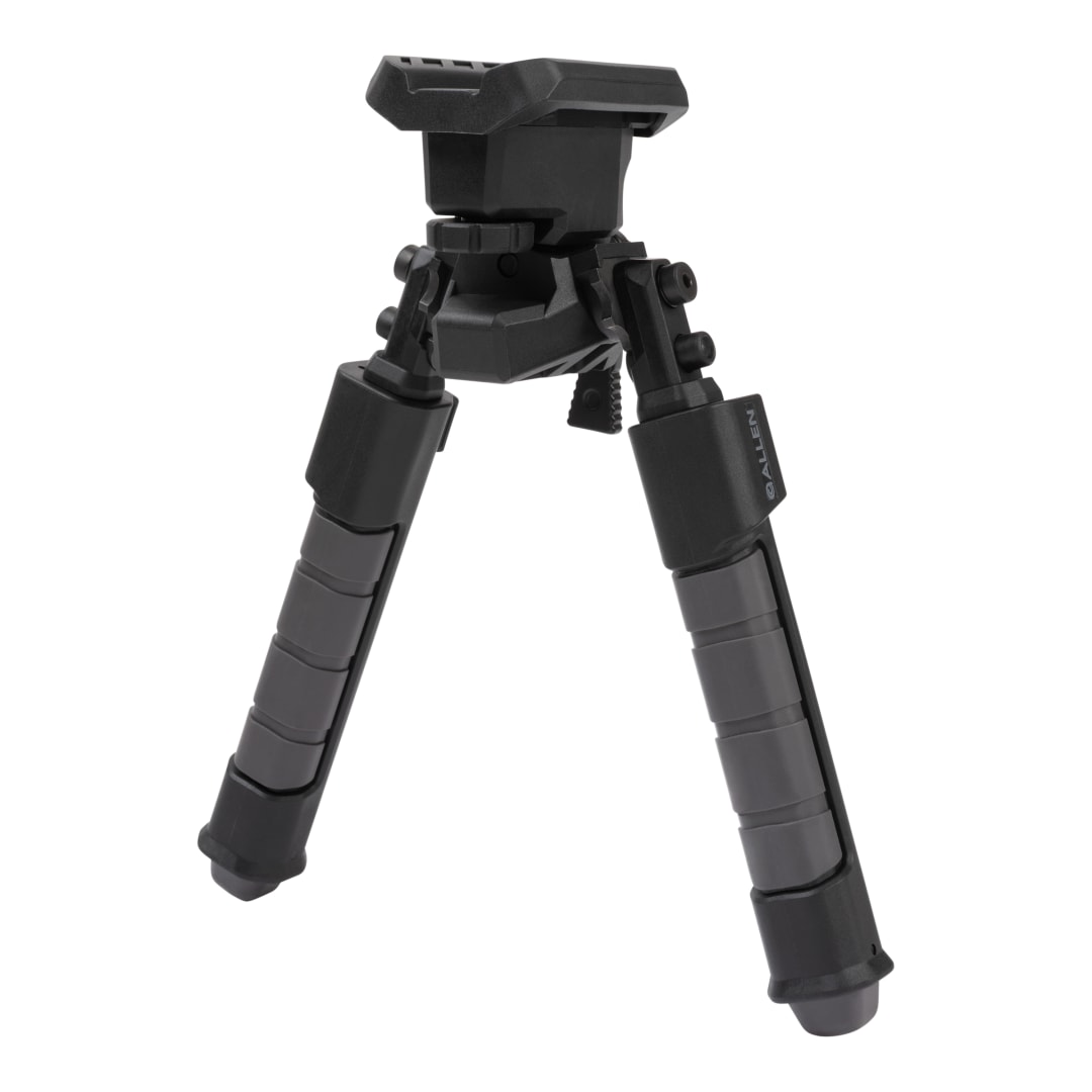 Allen Company Helix Rifle Bipod Tilt Swivel Stud Mount - Rapid-Snap Legs - Black