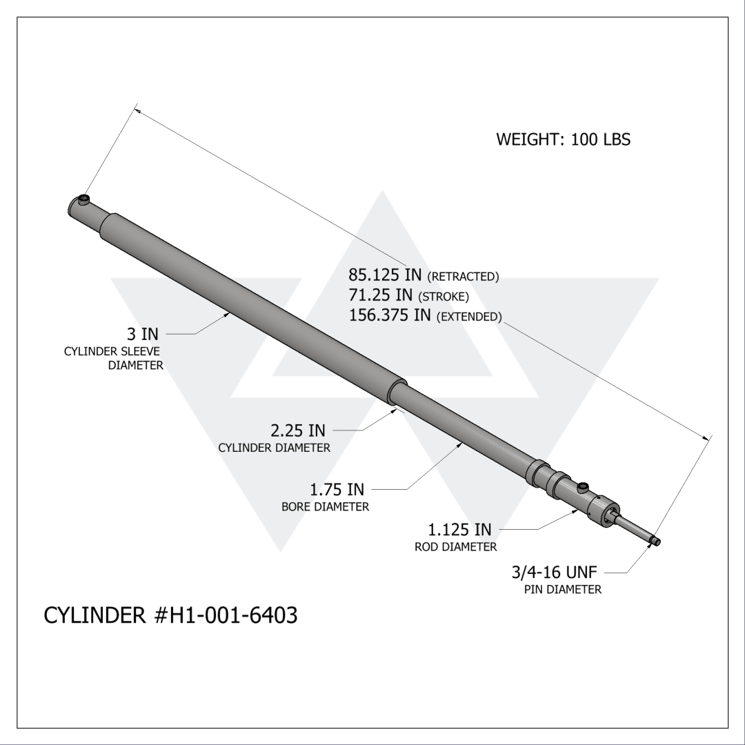 Wastebuilt® Replacement for Heil In/Out Cylinder