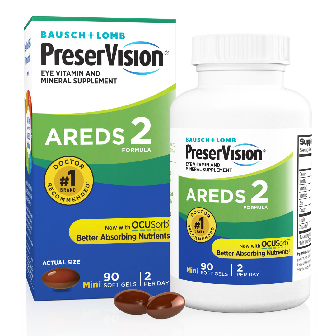 PreserVision AREDS 2 Formula Vitamin &amp; Mineral Supplement 90 ct Soft Gels (MiniGels)