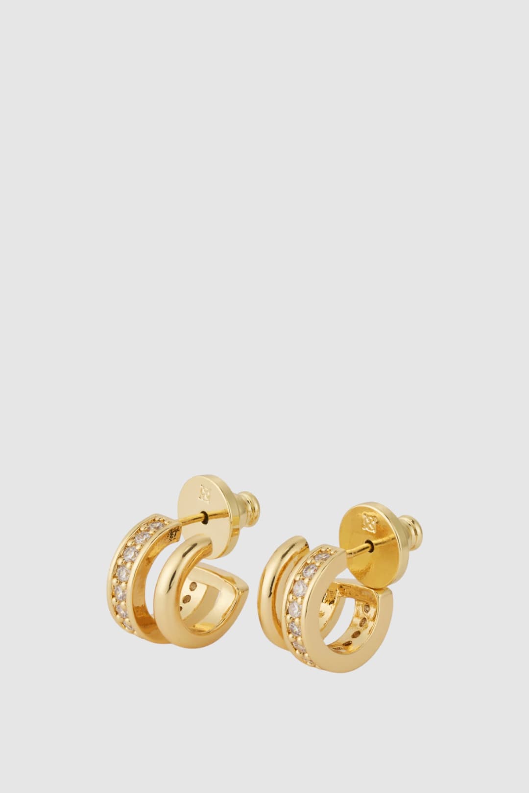 Ellie Crystal Mini Double Hoop