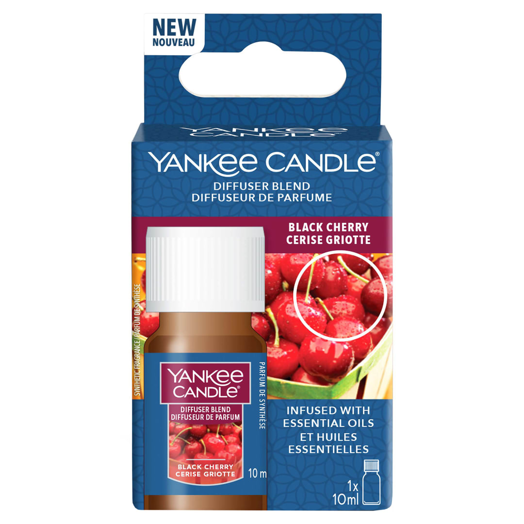 Yankee Candle Aceite difusor ultrasónico | Recambio difusor Black Cherry | 10 ml